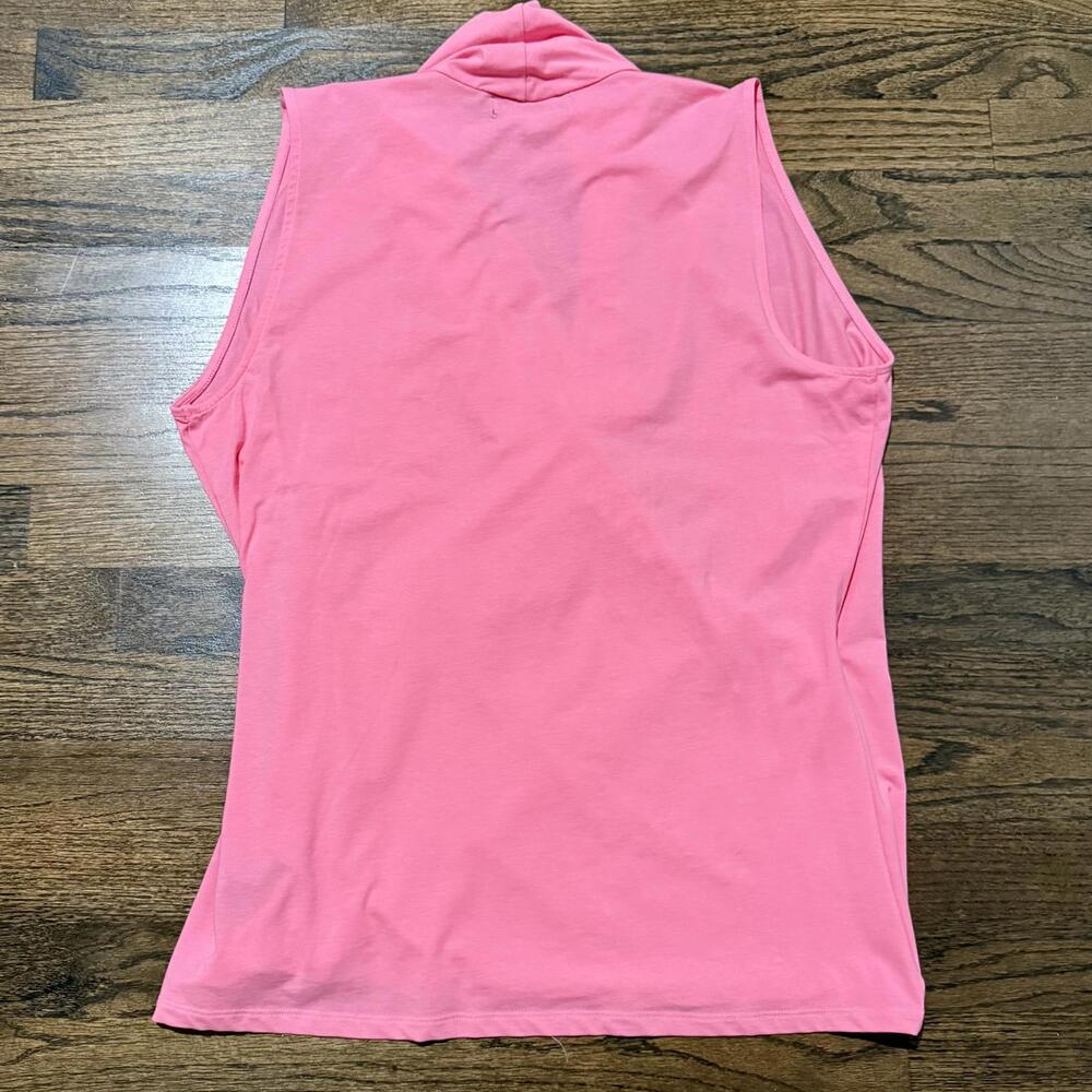 NWOT Lauren Ralph Lauren Pink Faux Wrap Sleeveless Top XL - Picture 3 of 7